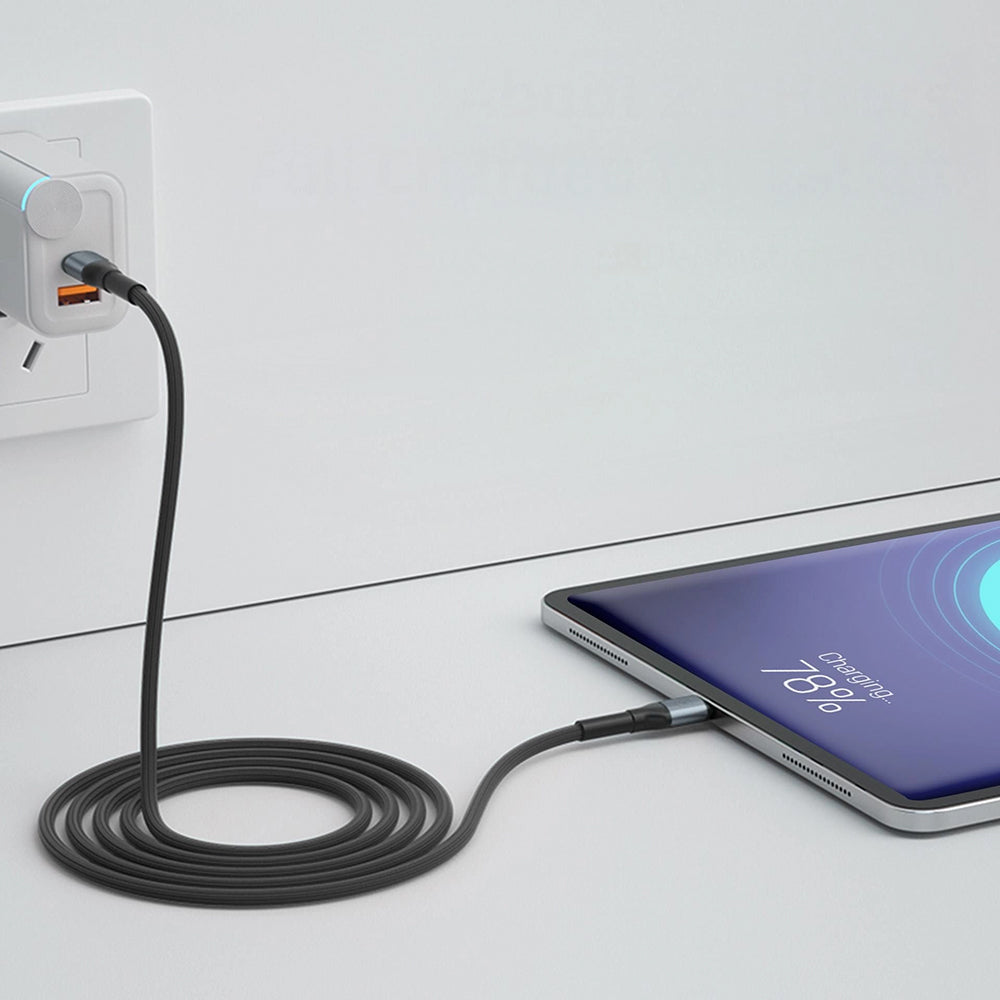 Kabel do danych i ładowania USB-C - USB-C 3MK Hyper N, 100W, 1m, Czarny