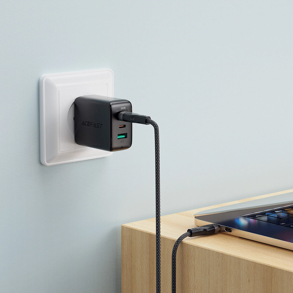 Kabel do danych i ładowania USB-C - USB-C Acefast C11-03, 60W, 1.2m, Czarny