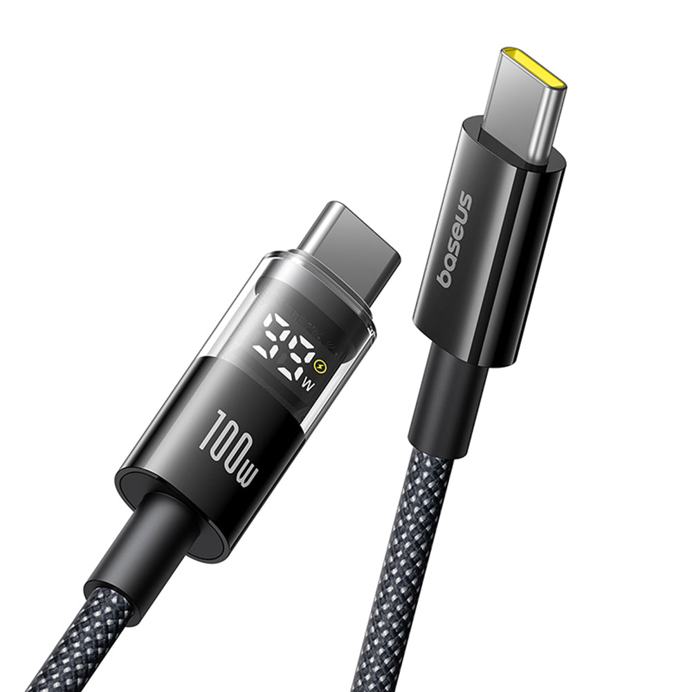 Kabel do danych i ładowania USB-C - USB-C Baseus Display 2, 100W, 2m, Czarny P10377706123-00