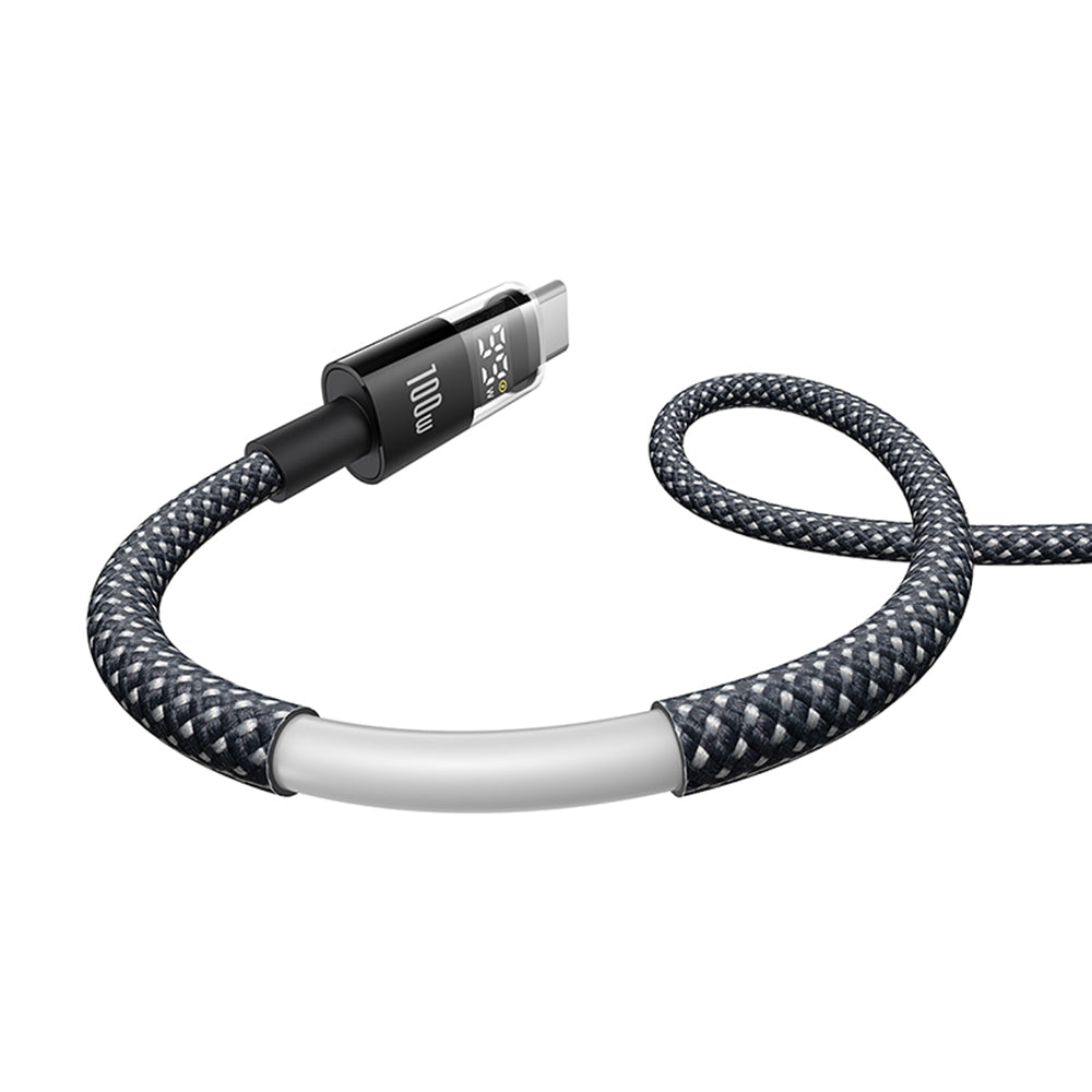 Kabel do danych i ładowania USB-C - USB-C Baseus Display 2, 100W, 2m, Czarny P10377706123-00