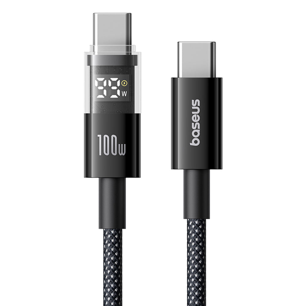 Kabel do danych i ładowania USB-C - USB-C Baseus Display 2, 100W, 2m, Czarny P10377706123-00