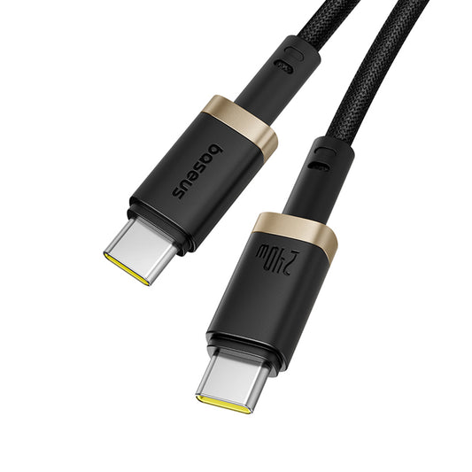 Kabel do danych i ładowania USB-C - USB-C Baseus Dura, 240W, 1m, Złoty Czarny P10377803U03-00