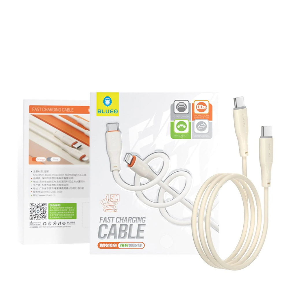 Kabel do danych i ładowania USB-C - USB-C Blueo Ape Legend, 100W, 1.5m, Szary