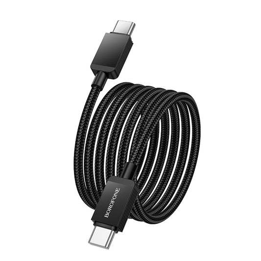 Kabel do danych i ładowania USB-C - USB-C Borofone BX120 Placer, 60W, 1m, Czarny