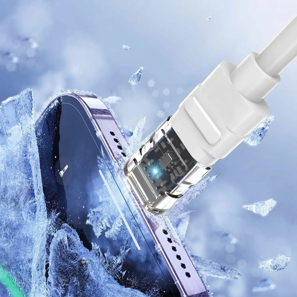 Kabel do danych i ładowania USB-C - USB-C Lito LD05, 60W, 1m, Biały