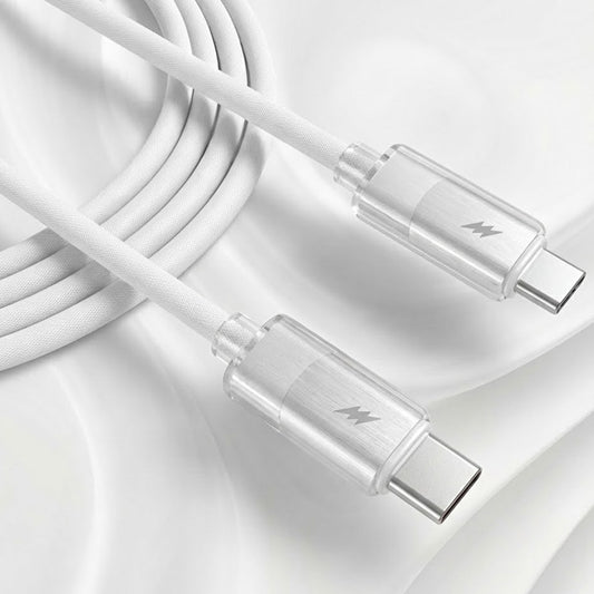 Kabel do danych i ładowania USB-C - USB-C Lito LD07, 60W, 1m, Biały