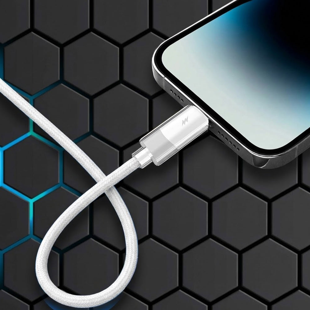 Kabel do danych i ładowania USB-C - USB-C Lito LD07, 60W, 1m, Biały