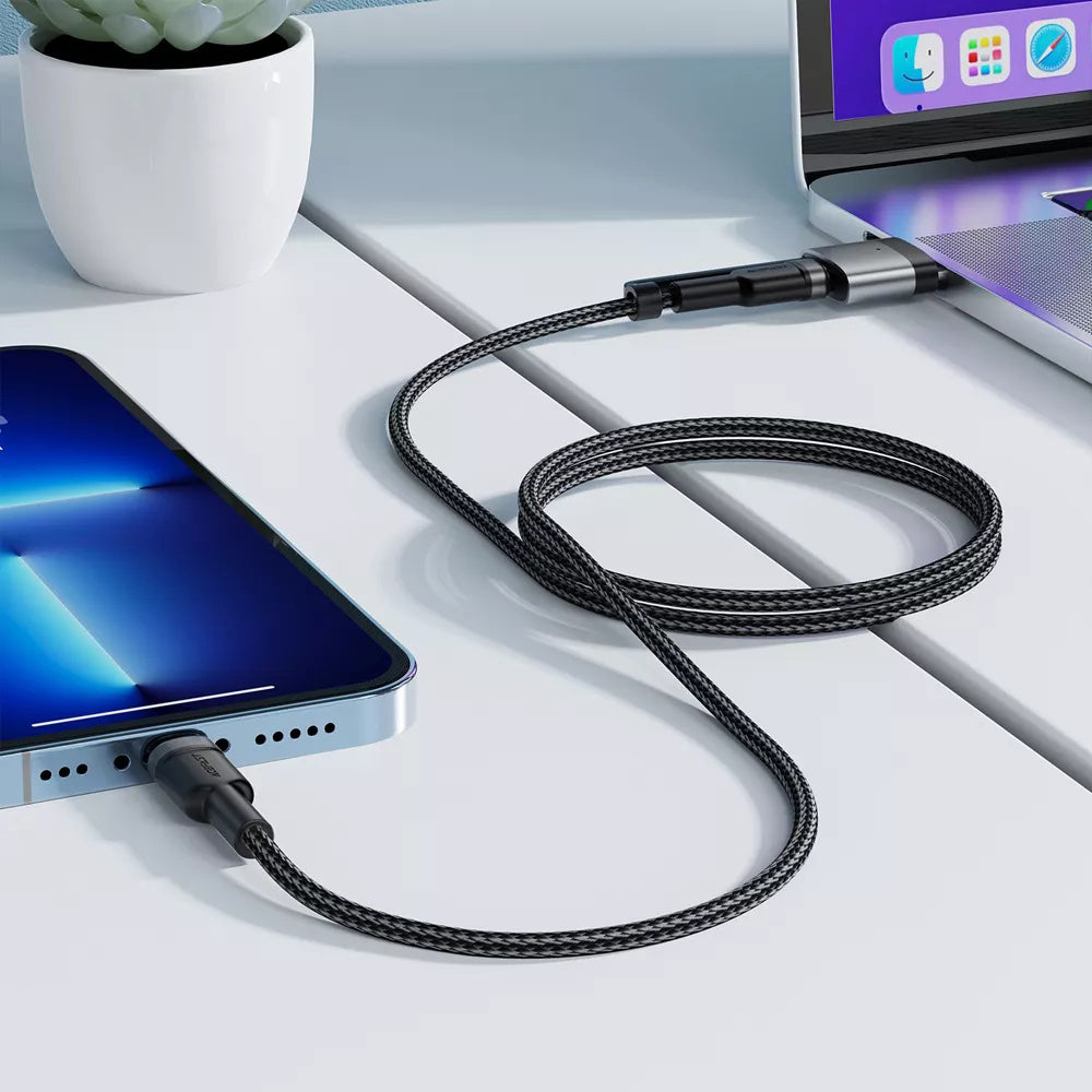 Kabel ładowania Acefast, USB-C - USB-C / MagSafe 3, 240W, 1.2m, Czarny
