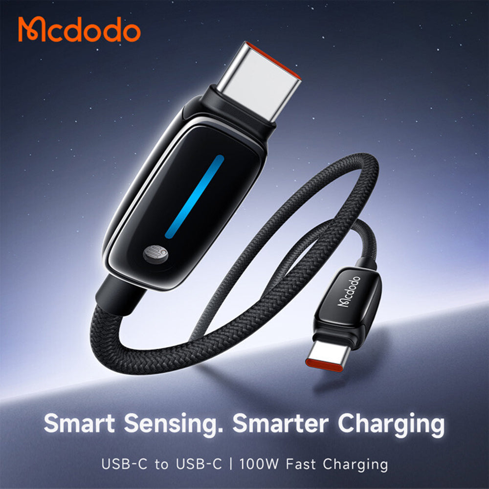 Kabel do danych i ładowania USB-C - USB-C McDodo CA-0100, 100W, 1.2m, Czarny