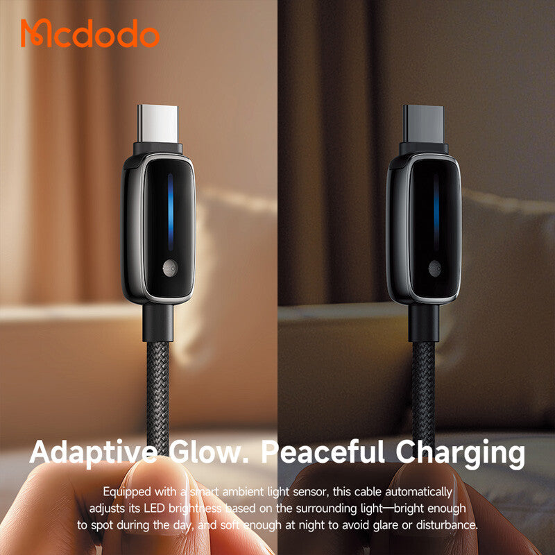 Kabel do danych i ładowania USB-C - USB-C McDodo CA-0100, 100W, 1.2m, Czarny