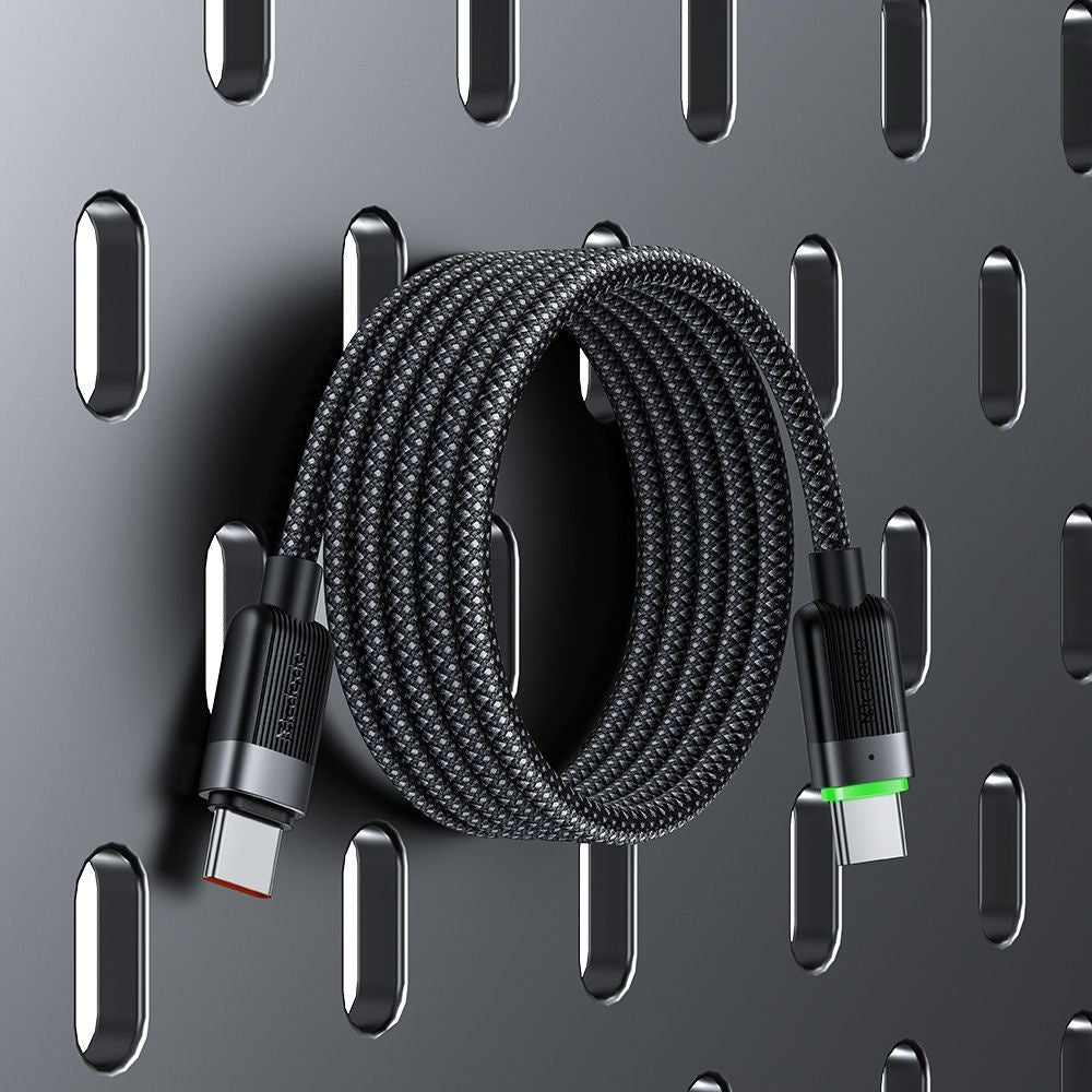 Kabel do danych i ładowania USB-C - USB-C McDodo CA-2000 Self Winding, 60W, 1.2m, Czarny