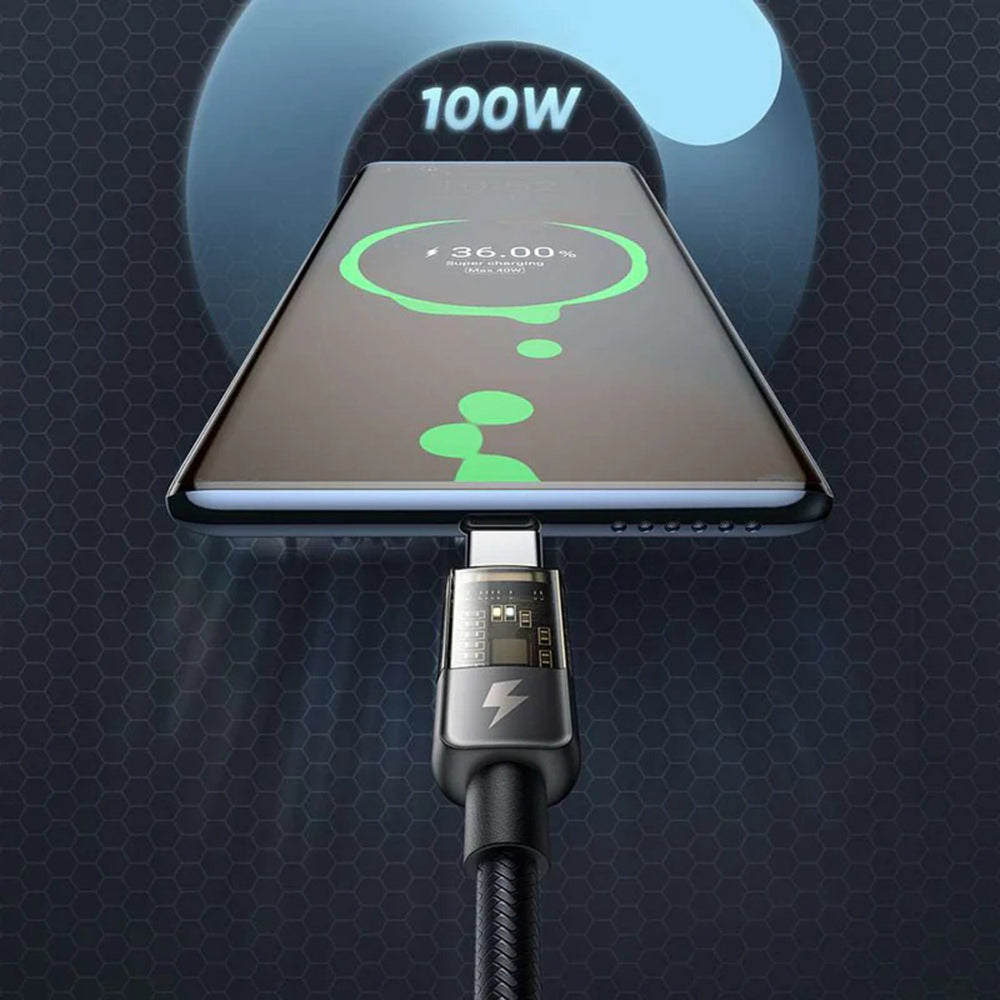 Kabel do danych i ładowania USB-C - USB-C McDodo CA-2840 Auto Power Off, 100W, 1,2m, Czarny