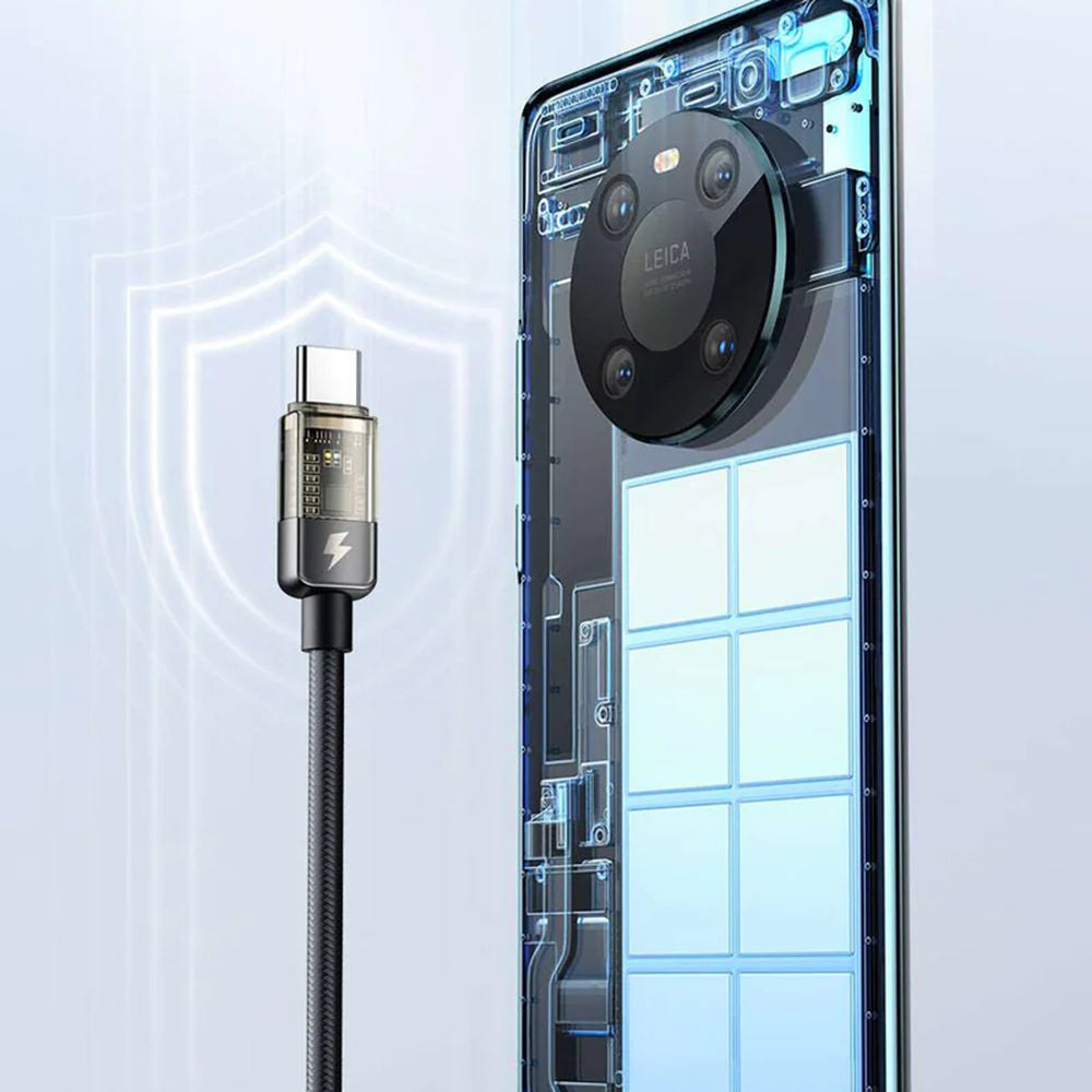 Kabel do danych i ładowania USB-C - USB-C McDodo CA-2840 Auto Power Off, 100W, 1,2m, Czarny