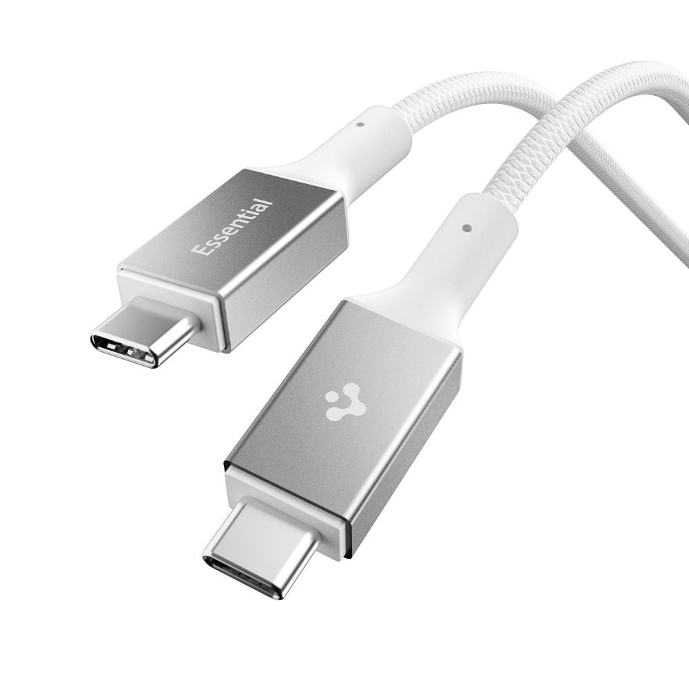 Kabel do danych i ładowania USB-C - USB-C Spigen EB10010CC, 100W, 1m, Biały ACA08774