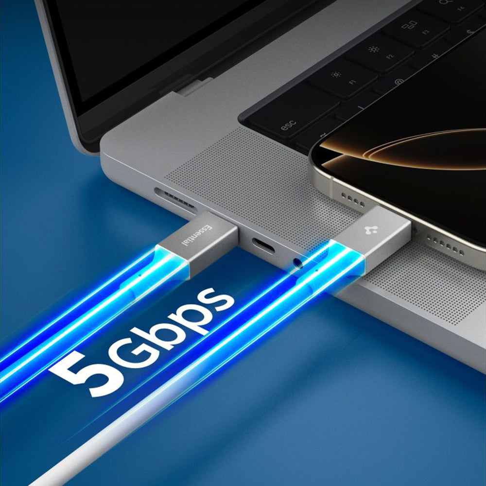 Kabel do danych i ładowania USB-C - USB-C Spigen EB10020CC, 100W, 2m, Biały ACA08775