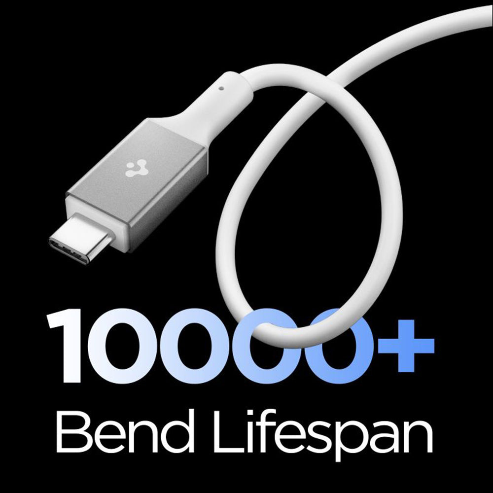 Kabel do danych i ładowania USB-C - USB-C Spigen EB10020CC, 100W, 2m, Biały ACA08775