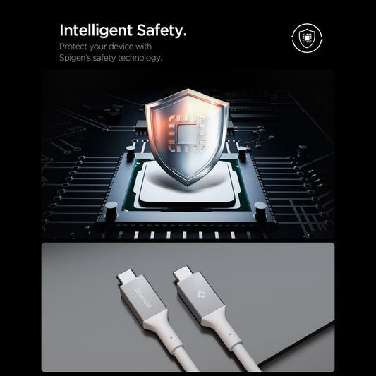 USB-C Data and Charging Cable - USB-C Spigen EB24012CC, 240W, 1.2m, White