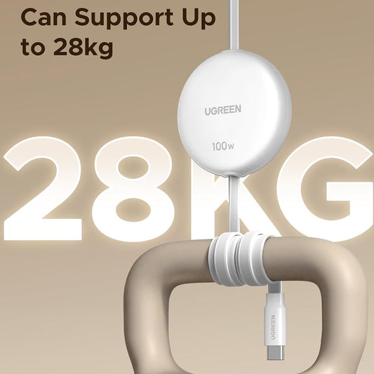 Kabel do danych i ładowania USB-C - USB-C UGREEN L531, 100W, 1m, Biały