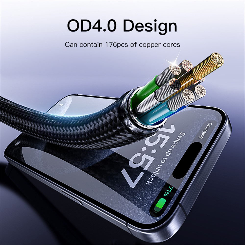 Kabel do danych i ładowania USB-C - USB-C Yesido CA181, 60W, 1.2m, Czarny