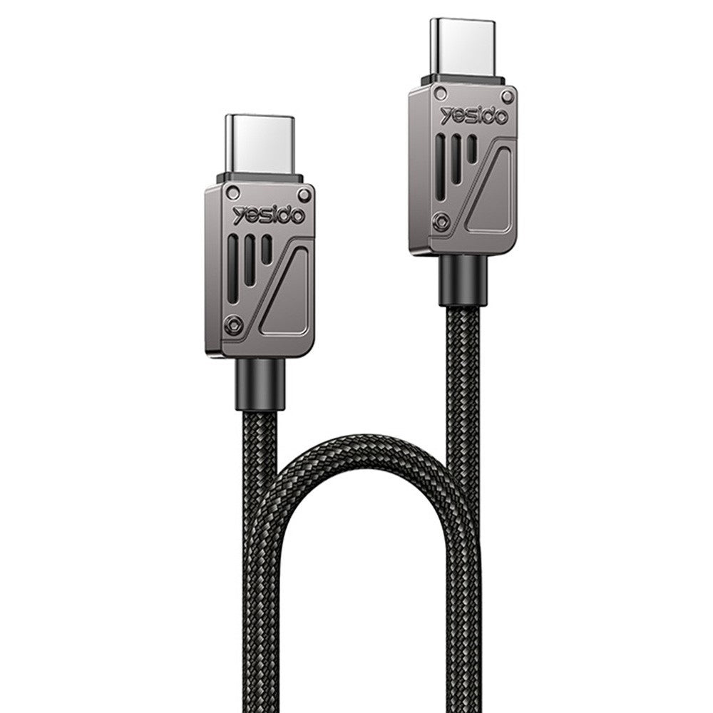 Kabel do danych i ładowania USB-C - USB-C Yesido CA196, 60W, 1.2m, Czarny