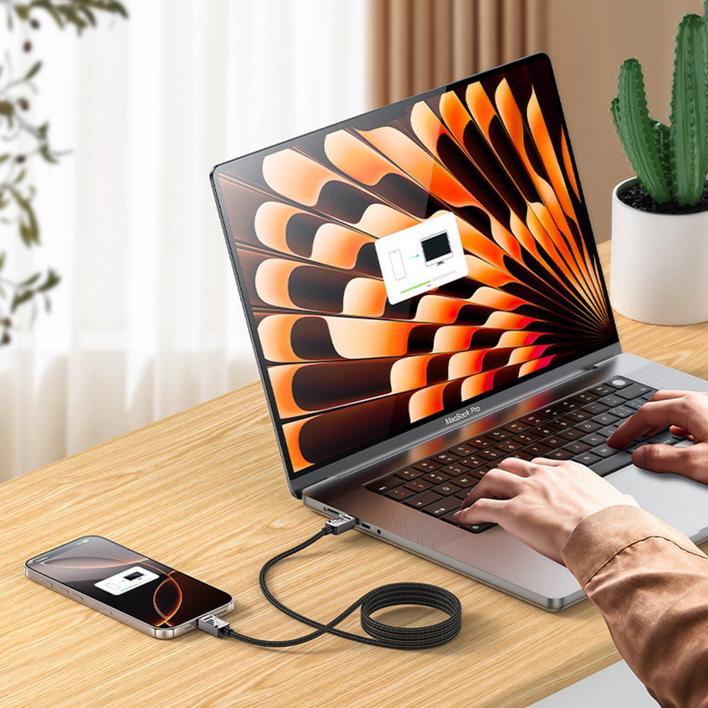 Kabel do danych i ładowania USB-C - USB-C Yesido CA196, 60W, 1.2m, Czarny