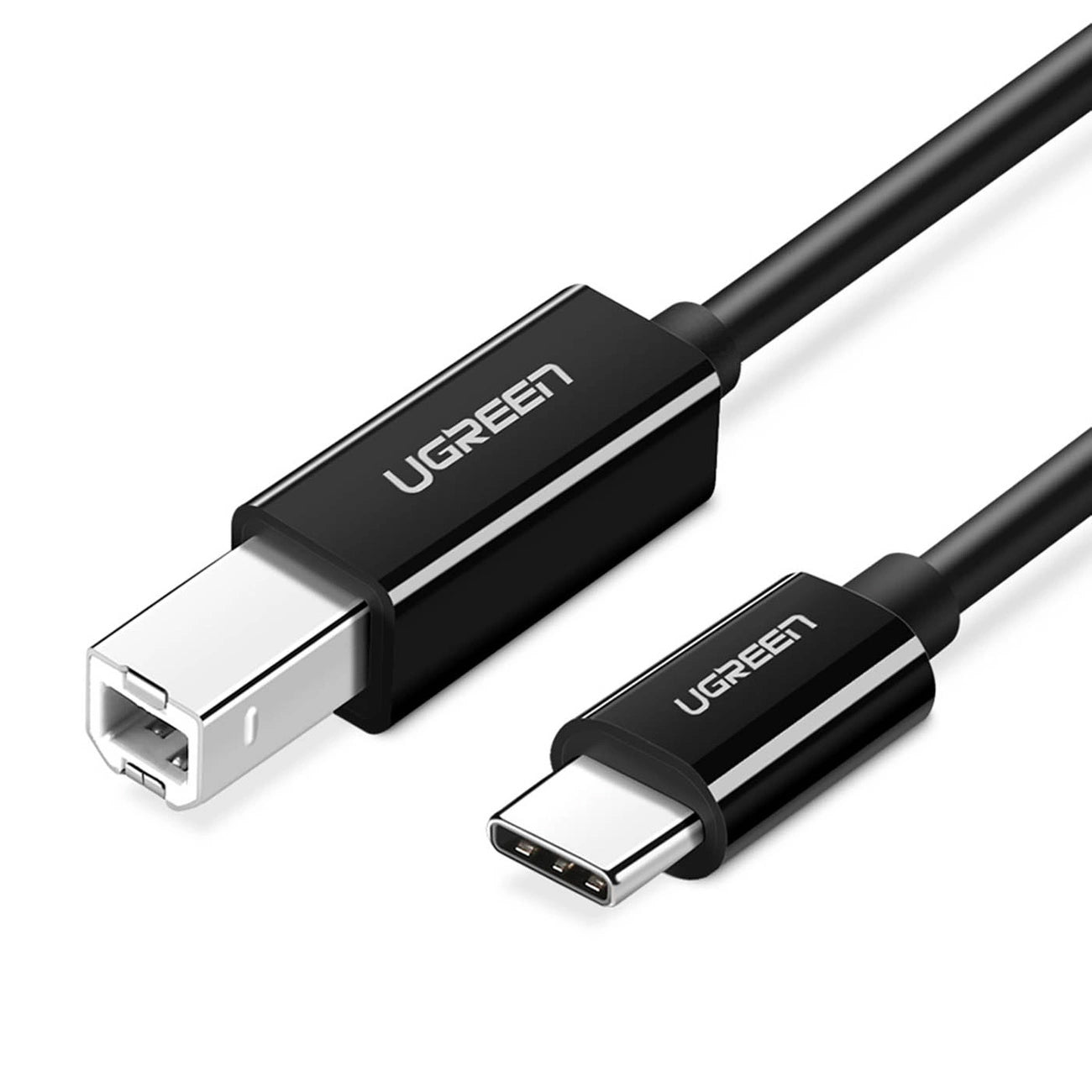 Kabel do drukarki UGREEN US241, USB-C - USB-B, 2 m, czarny