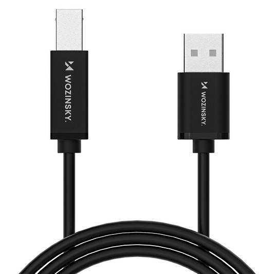 Kabel do drukarki WZK WKDDY3S, USB-A - USB-B, 2m, Czarny