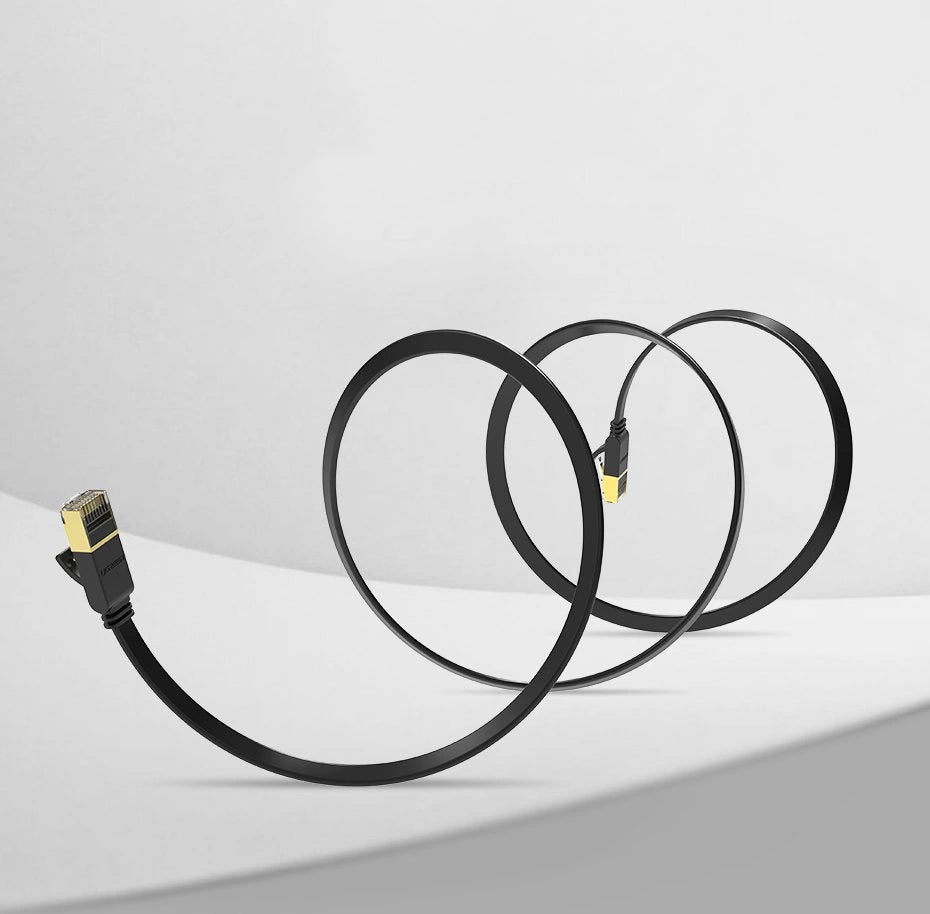 Kabel sieciowy UGREEN NW106 płaski, UTP, Cat7, 3m, czarny