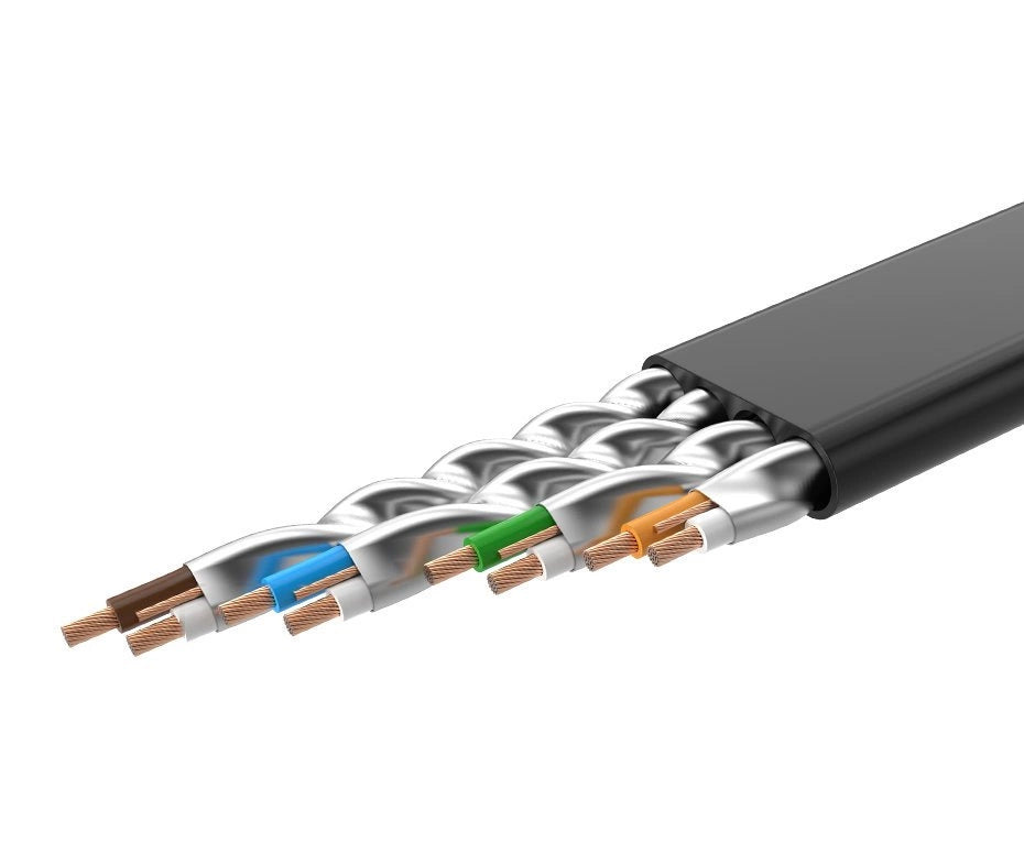 Kabel sieciowy UGREEN NW106 płaski, UTP, Cat7, 3m, czarny