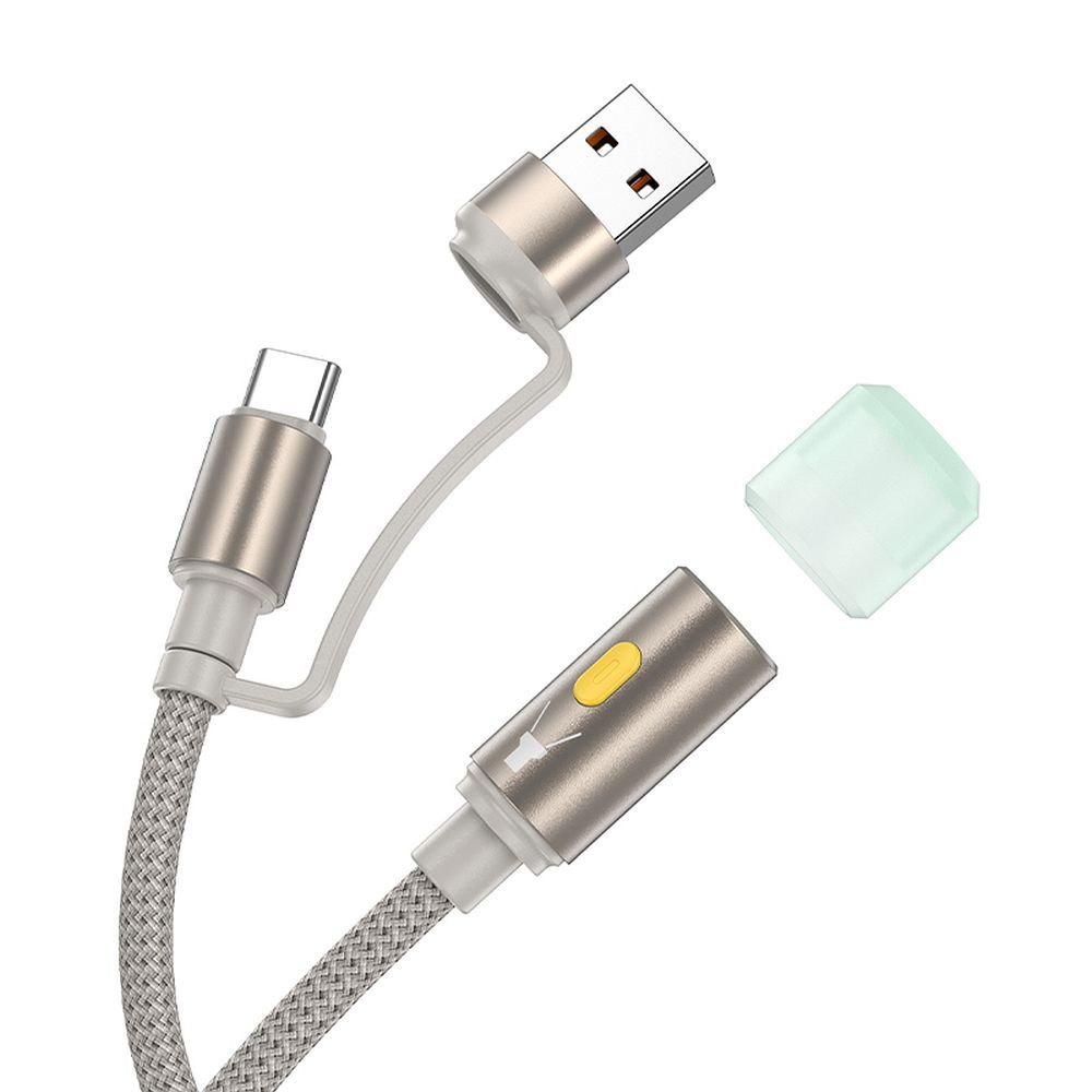 Kabel Led HOCO UA38C, USB-C / USB-A, 0,3m, Złoty