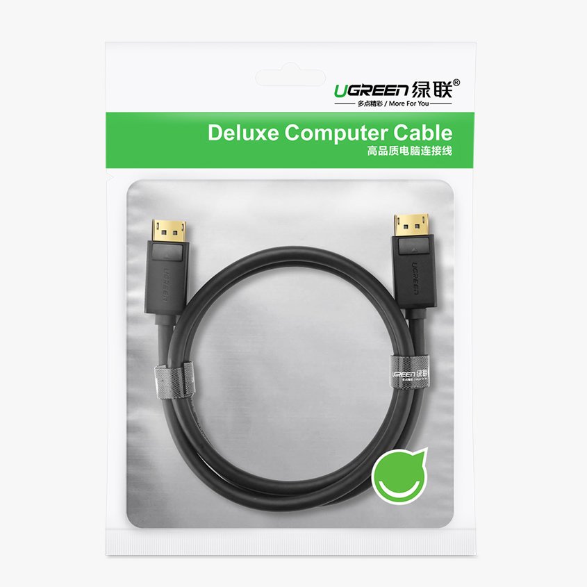 Kabel Video UGREEN DP102, DisplayPort - DisplayPort, 4K, 1,5m, Czarny