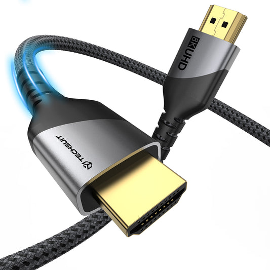 Techsuit NexusVision Pro CX3 Video Cable, HDMI - HDMI, 8K, 2m, Gray