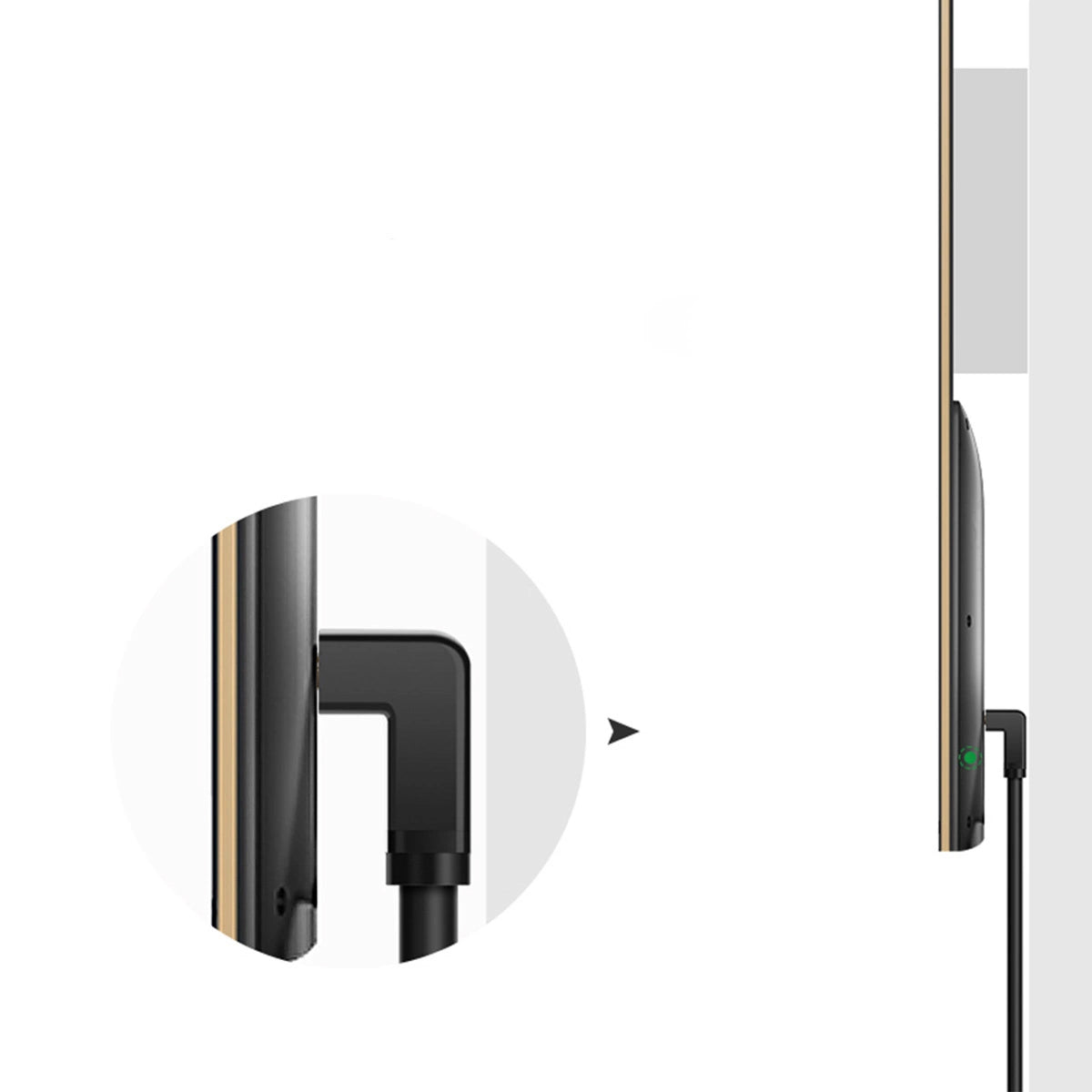 Kabel wideo UGREEN kątowy, HDMI - HDMI, 4K, 1m, czarny