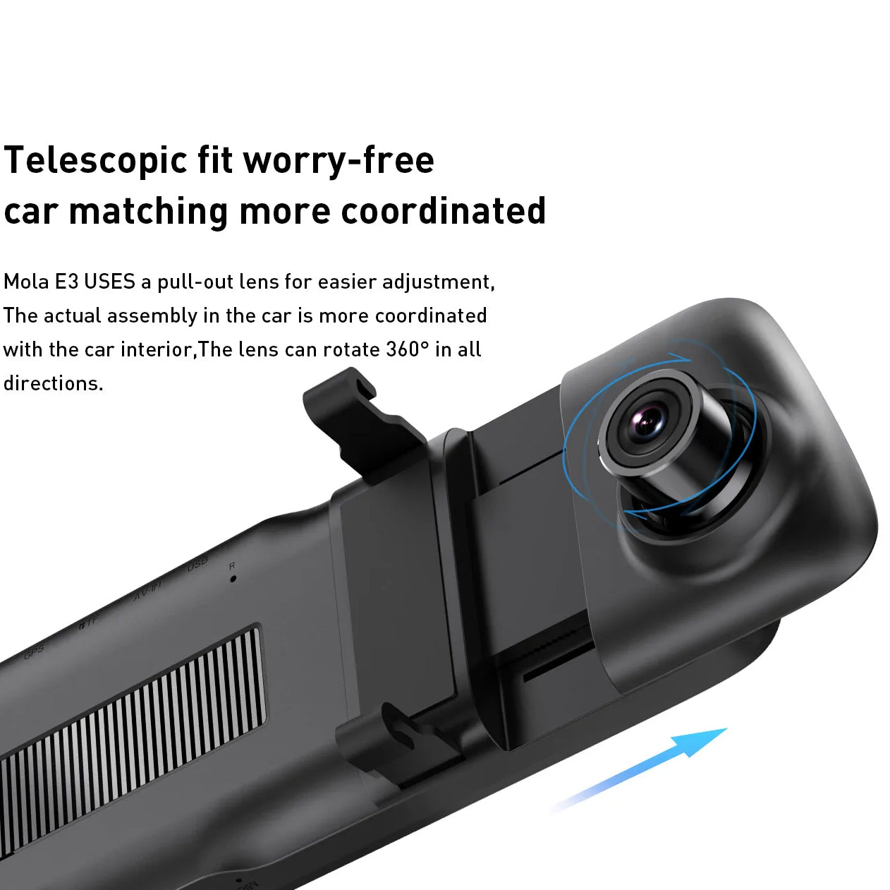 Kamera Samochodowa Przód Tył DDPAI mola E3, 2K, Wi-Fi