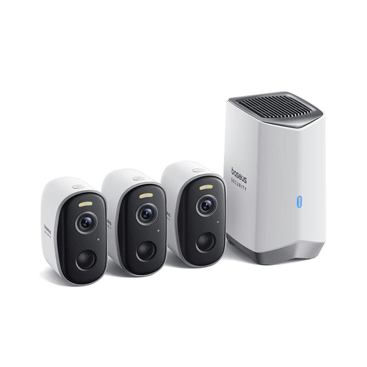 Kamera do monitoringu Baseus N1, Wi-Fi, 2K, IP67, Zewnętrzna, Zestaw 3 sztuki S0TW022131