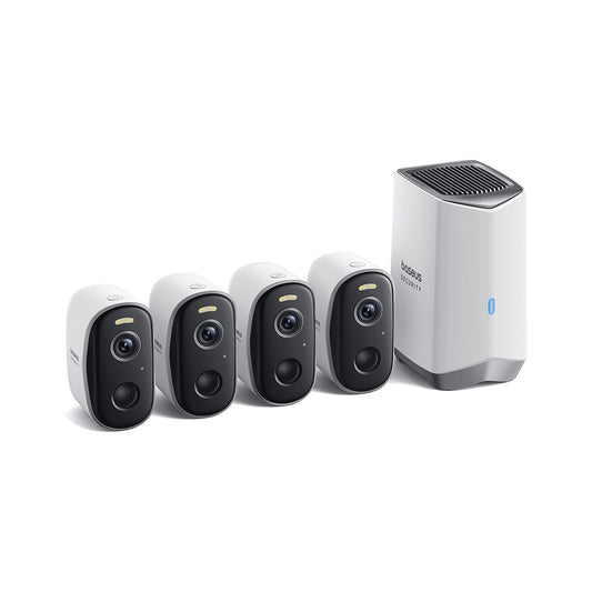 Kamera monitorująca Baseus N1, Wi-Fi, 2K, IP67, Zewnętrzna, Zestaw 4 sztuki ACSLH-01