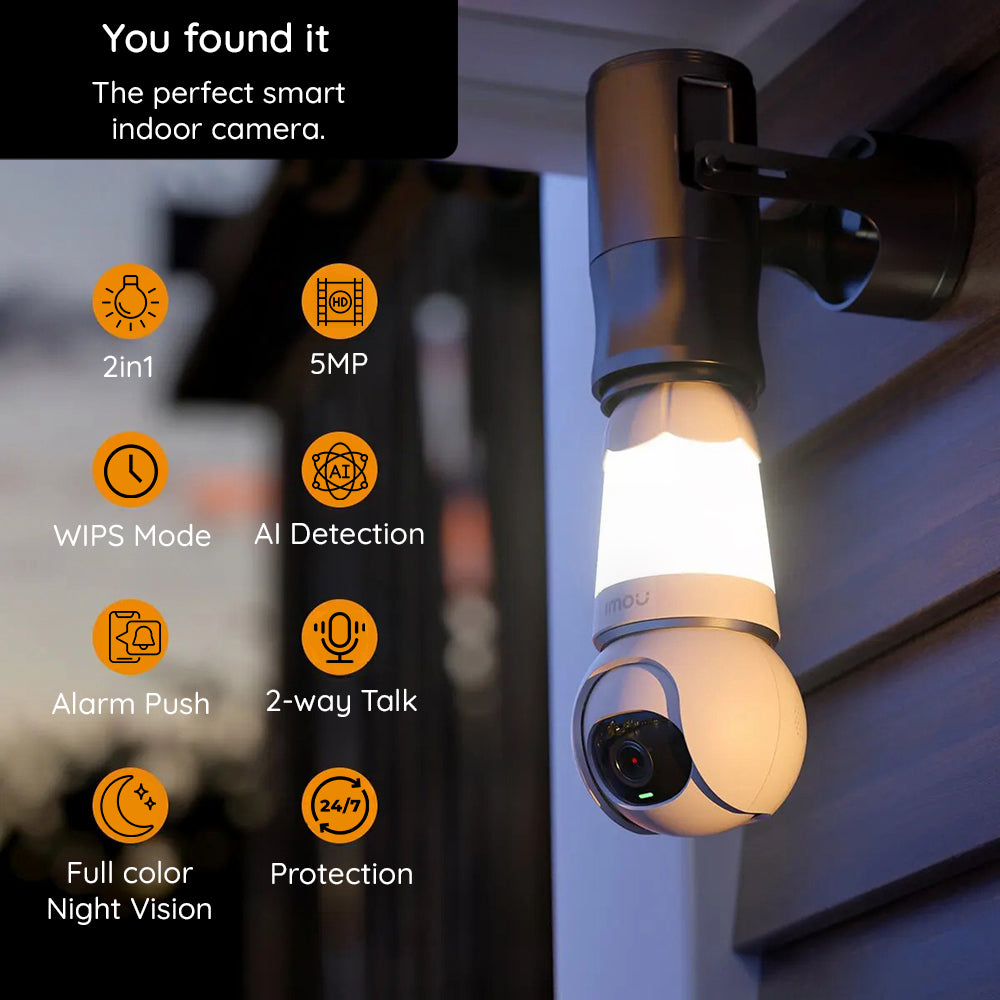 Kamera monitoringu Imou Bulb, Wi-Fi, 2K, do wnętrz IPC-S6DP-5M0WEB-E27