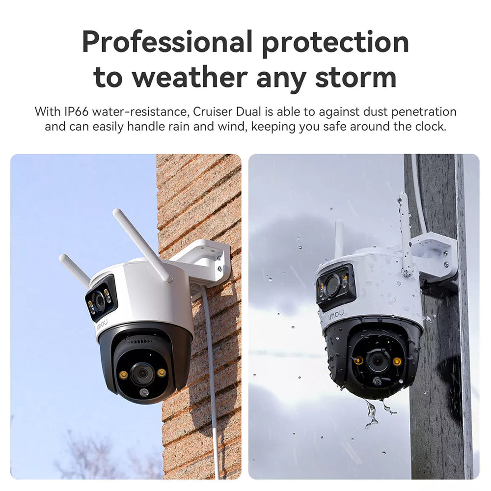 Kamera monitorująca Imou Cruiser Dual, Wi-Fi, 2.8K + 2.8K, IP66, Zewnętrzna, Biała IPC-S7XP-10M0WED-0360B