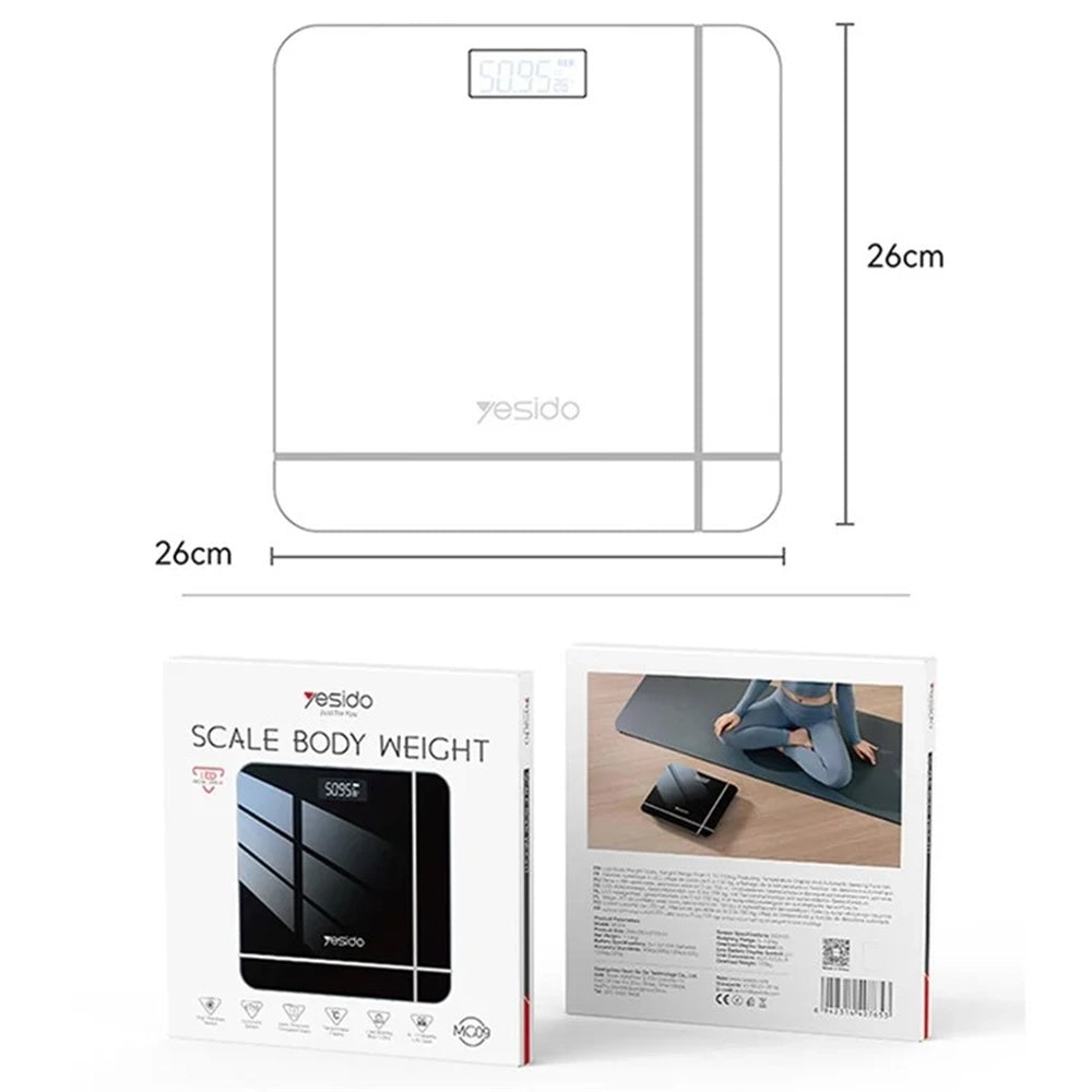 Waga cyfrowa Yesido MG09, Czarna