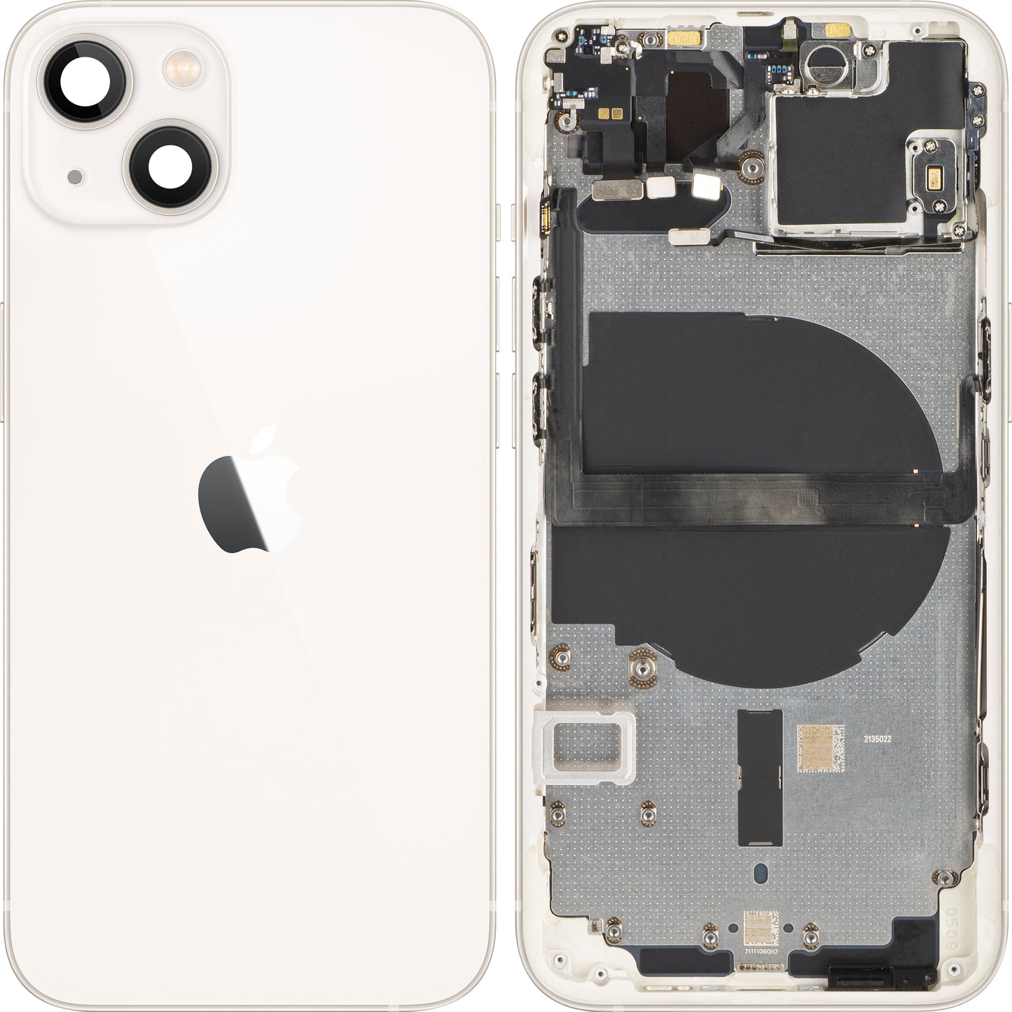 Pokrywa baterii do telefonu Apple iPhone 13, z połową obudowy, biała (Starlight), Swap