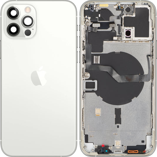 Pokrywa baterii Apple iPhone 12 Pro Max, z etui środkowym, srebrna, Swap