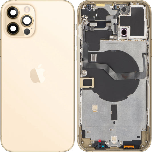 Pokrywa baterii Apple iPhone 12 Pro Max, z etui połówkowym, złota, Swap