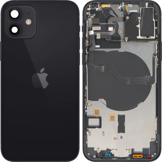 Pokrywa baterii Apple iPhone 12, z połową obudowy, czarna, Swap