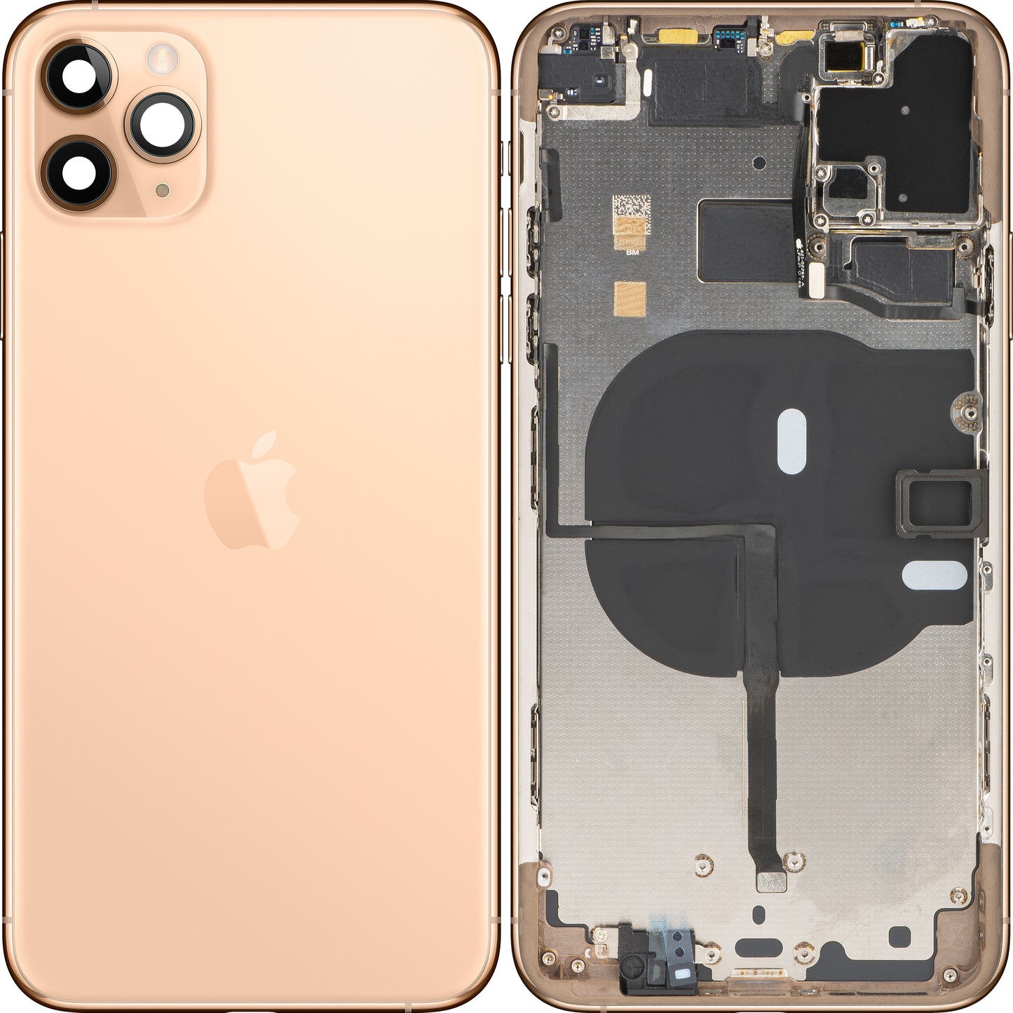 Pokrowiec na baterię Apple iPhone 11 Pro Max, z połową obudowy, złoty, Swap