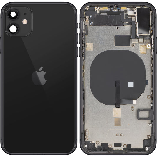 Pokrywa baterii Apple iPhone 11, z etui środkowym, czarna, Swap