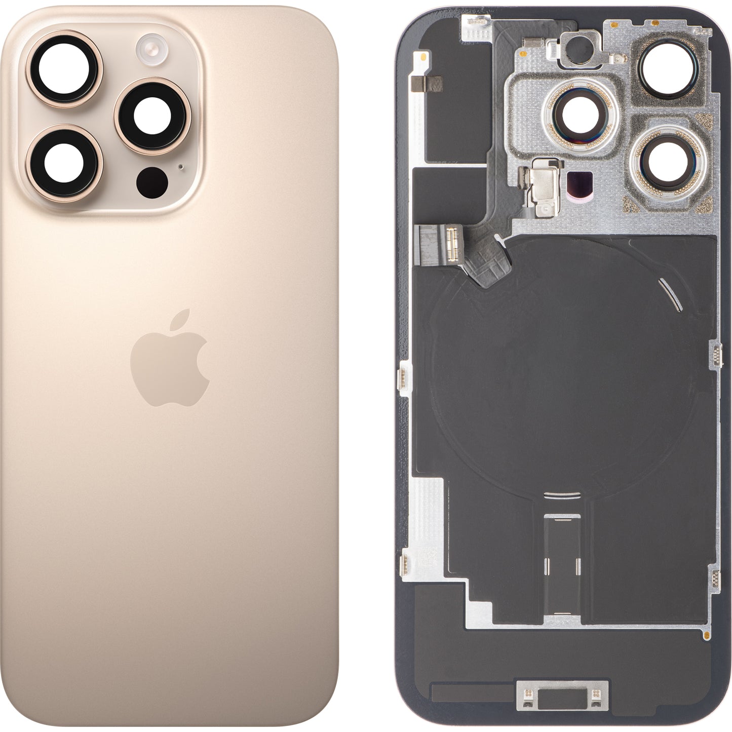Apple iPhone 16 Pro Battery Cover, Gold (Desert Titanium), Premium Swap