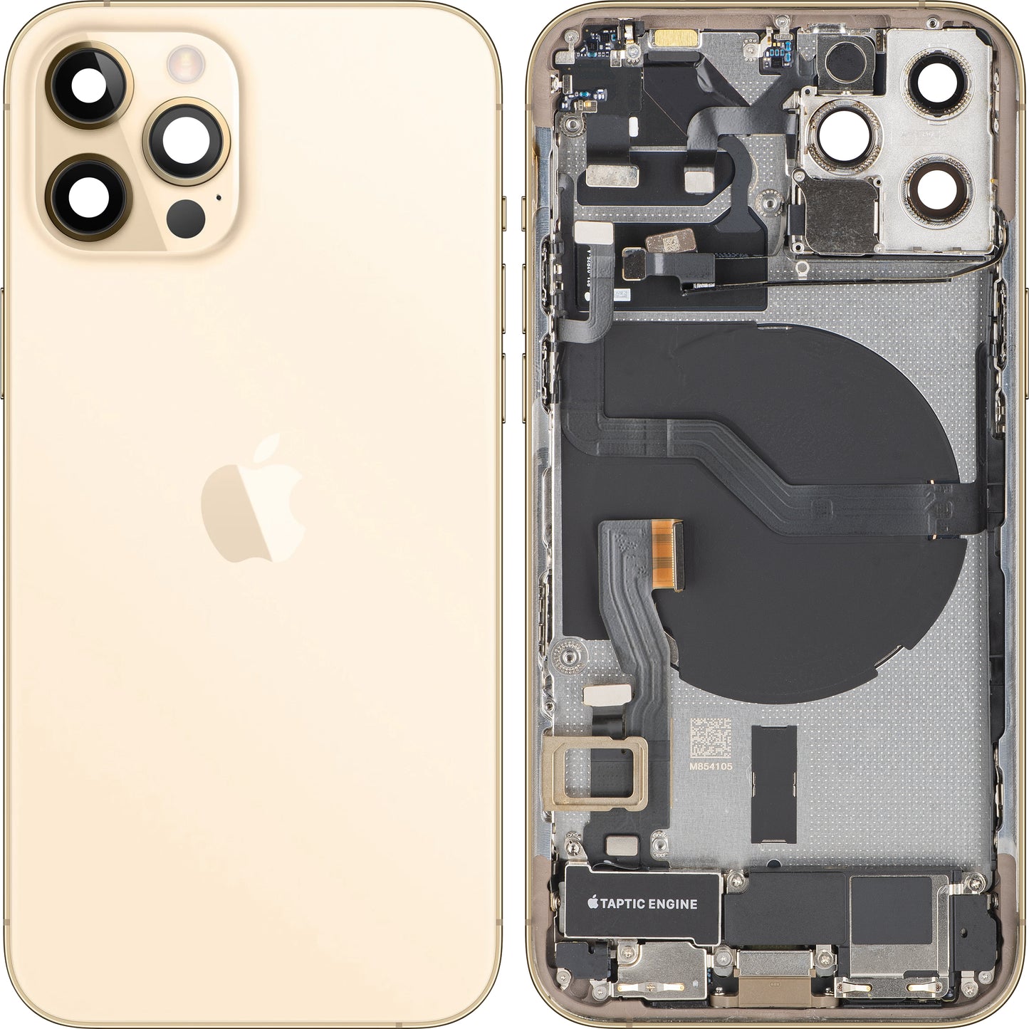 Pokrywa baterii Apple iPhone 12 Pro, z obudową środkową, pełne części, złoty, Swap