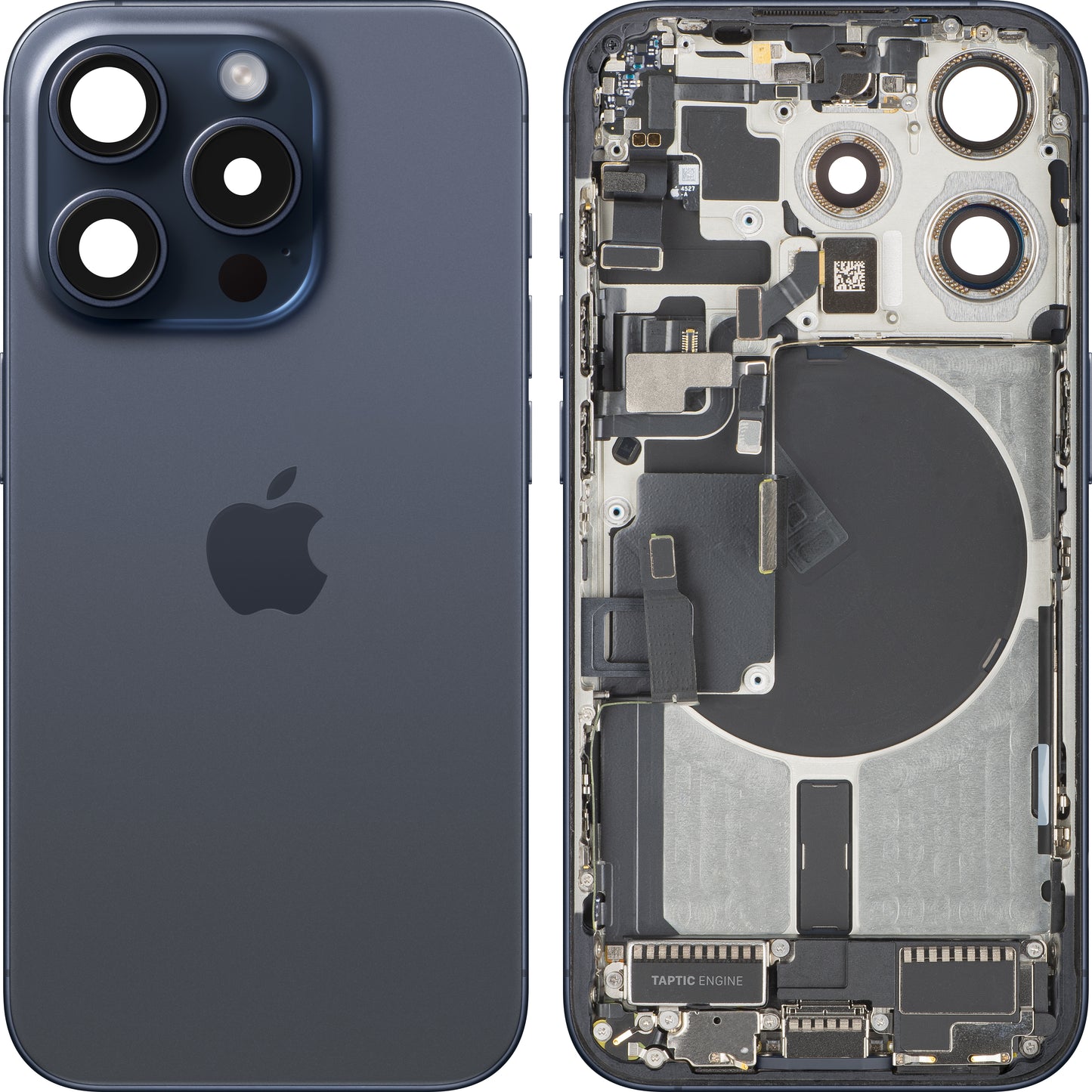 Pokrywa baterii Apple iPhone 15 Pro, z obudową środkową, pełne części, Niebieski (Blue Titanium), Swap