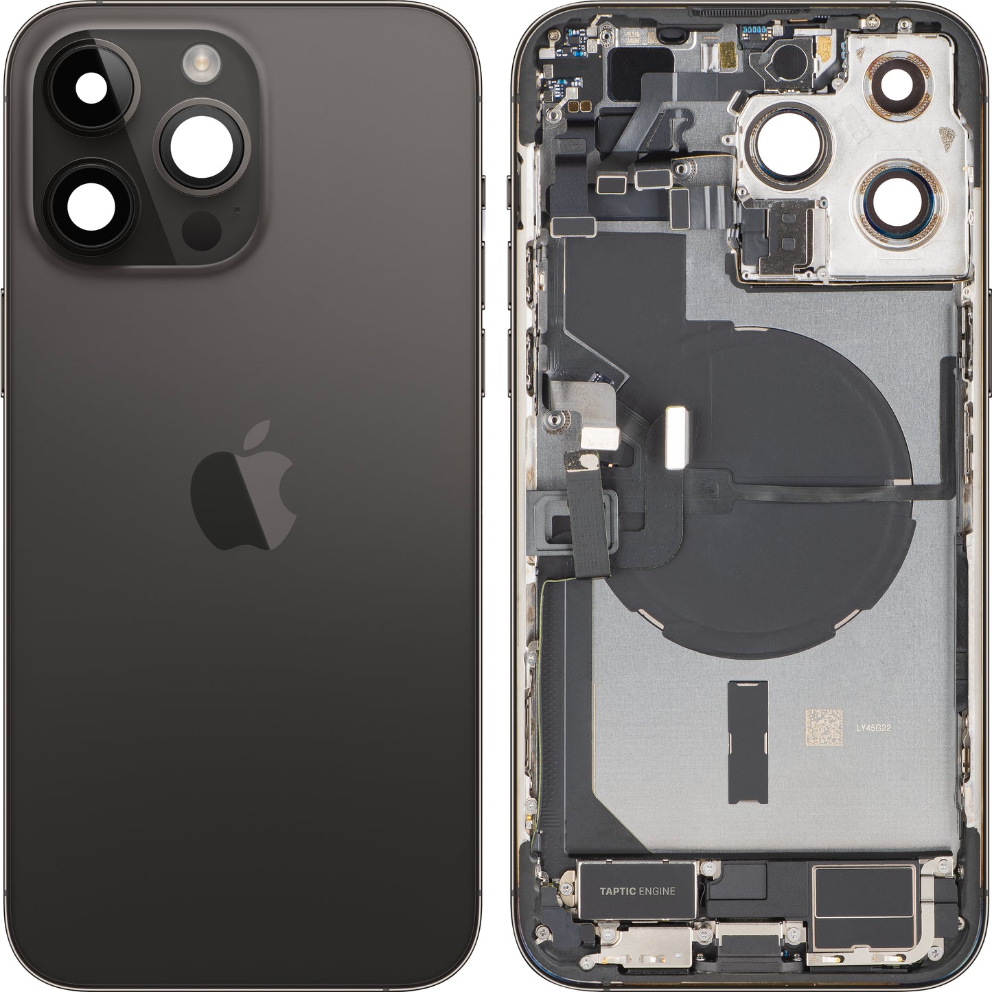 Pokrywa baterii Apple iPhone 14 Pro Max, z obudową środkową, pełne części, czarny (Space Black), Swap