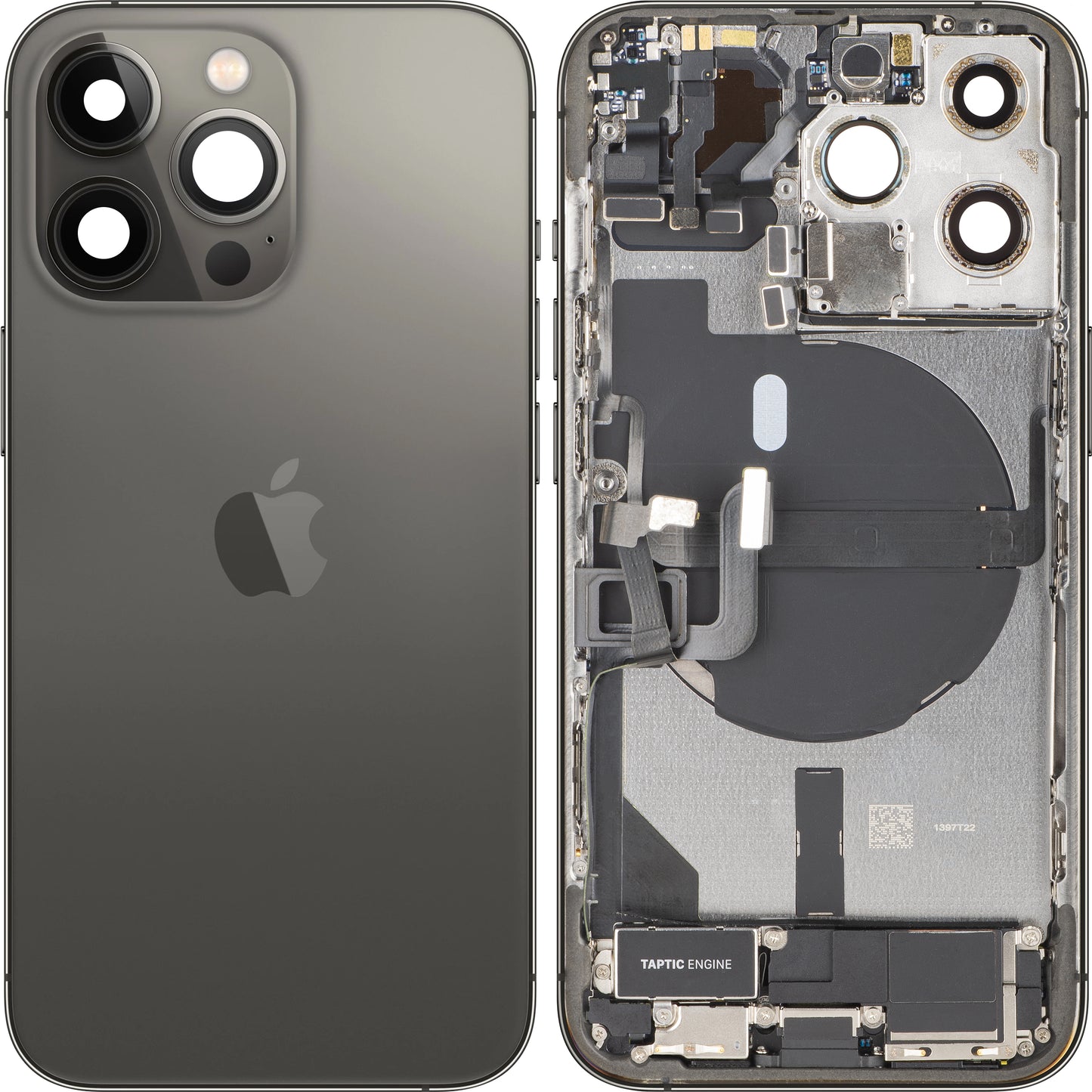 Pokrywa baterii Apple iPhone 13 Pro, z obudową środkową, pełne części, czarny (grafitowy), wymiana